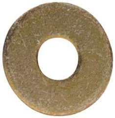 Made in USA - #4 Screw, Grade 1008/1010 Steel Standard Flat Washer - 1/8" ID x 3/8" OD, 0.03" Thick, Cadmium-Plated Finish, Meets Military Specifications - Exact Tool & Supply