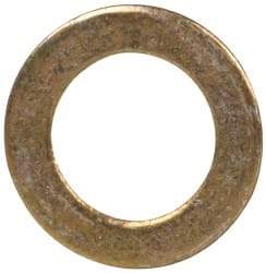 Made in USA - #6 Screw, Grade 1008/1010 Steel Standard Flat Washer - 0.156" ID x 1/4" OD, 0.015" Thick, Cadmium-Plated Finish, Meets Military Specifications - Exact Tool & Supply
