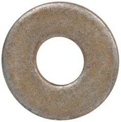 Made in USA - #6 Screw, Grade 1008/1010 Steel Standard Flat Washer - 0.156" ID x 3/8" OD, 0.042" Thick, Cadmium-Plated Finish, Meets Military Specifications - Exact Tool & Supply
