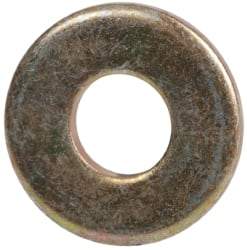 Made in USA - #8 Screw, Grade 1008/1010 Steel Standard Flat Washer - 0.188" ID x 0.438" OD, 0.06" Thick, Cadmium-Plated Finish, Meets Military Specifications - Exact Tool & Supply