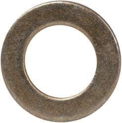 Made in USA - #10 Screw, Grade 1008/1010 Steel Standard Flat Washer - 0.219" ID x 0.365" OD, 0.03" Thick, Cadmium-Plated Finish, Meets Military Specifications - Exact Tool & Supply