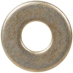 Made in USA - #10 Screw, Grade 1008/1010 Steel Standard Flat Washer - 0.219" ID x 1/2" OD, 0.048" Thick, Cadmium-Plated Finish, Meets Military Specifications - Exact Tool & Supply