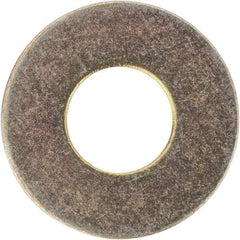 Made in USA - #10 Screw, Grade 1008/1010 Steel Standard Flat Washer - 1/4" ID x 0.562" OD, 0.03" Thick, Cadmium-Plated Finish, Meets Military Specifications - Exact Tool & Supply