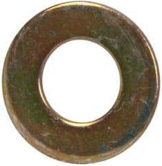 Made in USA - 5/16" Screw, Grade 1008/1010 Steel Standard Flat Washer - 0.344" ID x 0.688" OD, 0.06" Thick, Cadmium-Plated Finish, Meets Military Specifications - Exact Tool & Supply
