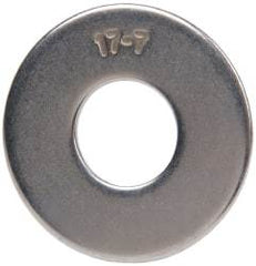 Made in USA - 3/4" Screw, Grade 17-7 PH Stainless Steel USS Flat Washer - 13/16" ID x 2" OD, 0.131" Thick, Plain Finish - Exact Tool & Supply