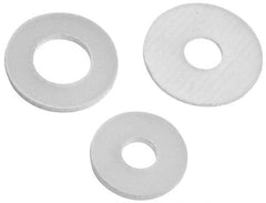 Made in USA - #4 Screw, Grade G10 Fiberglass Standard Flat Washer - 0.122" ID x 0.218" OD, 0.015" Thick, Plain Finish - Exact Tool & Supply