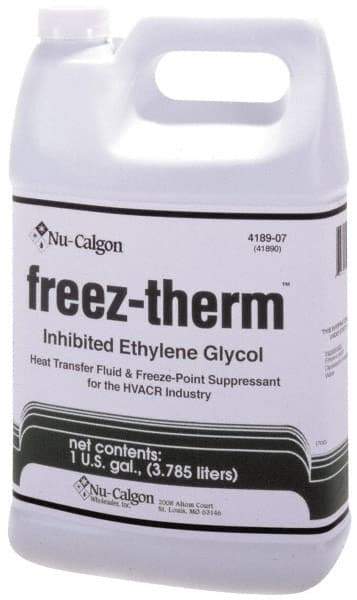 Nu-Calgon - 55 Gallon Heat-Transfer Antifreeze Fluid - Comes in Drum, Ethylene Glycol Composition - Exact Tool & Supply