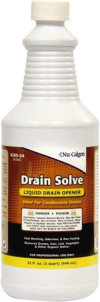 Nu-Calgon - 1 Qt Liquid Drain Cleaner - Unscented, Bottle - Exact Tool & Supply