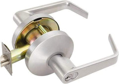 Falcon - Medium Duty Classroom Lever Lockset - 2-3/4" Back Set, For Best/ Falcon I/C-Core Cylinder, Satin Chrome Finish - Exact Tool & Supply