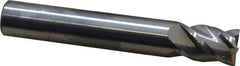 Accupro - 12mm, 16mm LOC, 12mm Shank Diam, 76mm OAL, 4 Flute, Solid Carbide Square End Mill - Single End, Uncoated, Spiral Flute, 40° Helix, Centercutting, Right Hand Cut, Right Hand Flute - Exact Tool & Supply