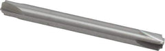 Accupro - 0.04" Radius, 1/4" Mill Diam, 4 Flute Solid Carbide Corner Rounding End Mill - Double End, Uncoated, 2-1/2" OAL, 1/4" Shank Diam - Exact Tool & Supply