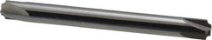 Accupro - 0.046" Radius, 1/4" Mill Diam, 4 Flute Solid Carbide Corner Rounding End Mill - Double End, Uncoated, 2-1/2" OAL, 1/4" Shank Diam - Exact Tool & Supply