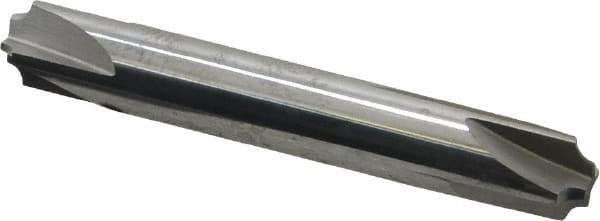 Accupro - 0.078" Radius, 3/8" Mill Diam, 4 Flute Solid Carbide Corner Rounding End Mill - Double End, Uncoated, 2-1/2" OAL, 3/8" Shank Diam - Exact Tool & Supply