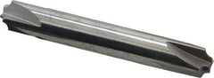 Accupro - 0.078" Radius, 3/8" Mill Diam, 4 Flute Solid Carbide Corner Rounding End Mill - Double End, Uncoated, 2-1/2" OAL, 3/8" Shank Diam - Exact Tool & Supply