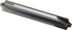 Accupro - 0.118" Radius, 3/8" Mill Diam, 4 Flute Solid Carbide Corner Rounding End Mill - Double End, Uncoated, 2-1/2" OAL, 3/8" Shank Diam - Exact Tool & Supply
