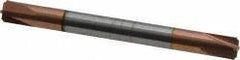 Accupro - 0.015" Radius, 3/16" Mill Diam, 4 Flute Solid Carbide Corner Rounding End Mill - Double End, TiCN Finish, 2" OAL, 3/16" Shank Diam - Exact Tool & Supply
