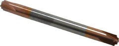 Accupro - 0.031" Radius, 3/16" Mill Diam, 4 Flute Solid Carbide Corner Rounding End Mill - Double End, TiCN Finish, 2" OAL, 3/16" Shank Diam - Exact Tool & Supply
