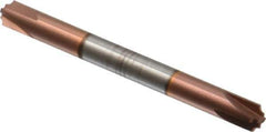Accupro - 0.035" Radius, 3/16" Mill Diam, 4 Flute Solid Carbide Corner Rounding End Mill - Double End, TiCN Finish, 2" OAL, 3/16" Shank Diam - Exact Tool & Supply