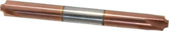 Accupro - 0.062" Radius, 1/4" Mill Diam, 4 Flute Solid Carbide Corner Rounding End Mill - Double End, TiCN Finish, 2-1/2" OAL, 1/4" Shank Diam - Exact Tool & Supply