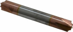 Accupro - 0.078" Radius, 3/8" Mill Diam, 4 Flute Solid Carbide Corner Rounding End Mill - Double End, TiCN Finish, 2-1/2" OAL, 3/8" Shank Diam - Exact Tool & Supply