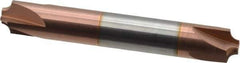 Accupro - 0.094" Radius, 3/8" Mill Diam, 4 Flute Solid Carbide Corner Rounding End Mill - Double End, TiCN Finish, 2-1/2" OAL, 3/8" Shank Diam - Exact Tool & Supply