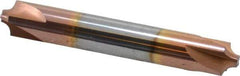 Accupro - 0.118" Radius, 3/8" Mill Diam, 4 Flute Solid Carbide Corner Rounding End Mill - Double End, TiCN Finish, 2-1/2" OAL, 3/8" Shank Diam - Exact Tool & Supply