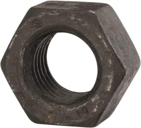 Value Collection - M30x3.50 Steel Right Hand Hex Nut - 46mm Across Flats, 24mm High, Uncoated - Exact Tool & Supply