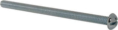 Value Collection - 1/4-20 UNC, 4" Length Under Head Slotted/Phillips Drive Machine Screw - Round Head, Grade J82 Steel, Zinc-Plated Finish, Without Washer - Exact Tool & Supply