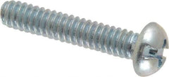 Value Collection - #10-24 UNC, 1" Length Under Head Slotted/Phillips Drive Machine Screw - Round Head, Grade J82 Steel, Zinc-Plated Finish, Without Washer - Exact Tool & Supply