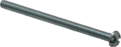 Value Collection - #6-32 UNC, 2" Length Under Head Slotted/Phillips Drive Machine Screw - Round Head, Grade J82 Steel, Zinc-Plated Finish, Without Washer - Exact Tool & Supply