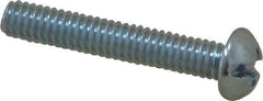 Value Collection - #8-32 UNC, 1" Length Under Head Slotted/Phillips Drive Machine Screw - Round Head, Grade 2 Steel, Zinc-Plated Finish, Without Washer - Exact Tool & Supply