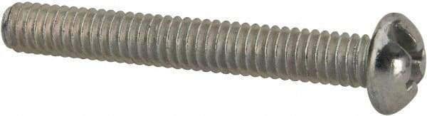 Value Collection - #8-32 UNC, 1-1/4" Length Under Head Slotted/Phillips Drive Machine Screw - Round Head, Grade J82 Steel, Zinc-Plated Finish, Without Washer - Exact Tool & Supply