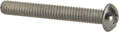 Value Collection - #8-32 UNC, 1-1/4" Length Under Head Slotted/Phillips Drive Machine Screw - Round Head, Grade J82 Steel, Zinc-Plated Finish, Without Washer - Exact Tool & Supply