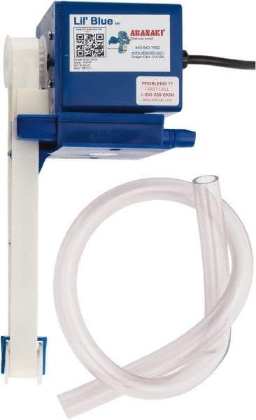 Abanaki - 8" Reach, 1 GPH Oil Removal Capacity, 110 Max Volt Rating, 60 Hz, Belt Oil Skimmer - Flat Belt, 8" Belt Length - Exact Tool & Supply