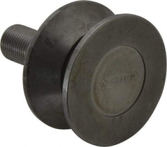 Osborn International - 2-1/2" Roller Diam x 1-5/16" Width, 3/4" Stud Diam x 1-3/4" Length, V Grooved Concentric Stud - Steel, 7/8" Thread Length, 3/4-16 Thread, 3-1/16" OAL, 1,100 Lb Dynamic Cap - Exact Tool & Supply