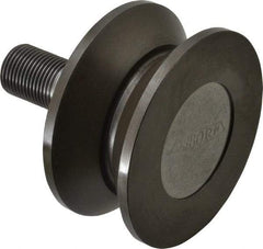Osborn International - 3-1/2" Roller Diam x 1-11/16" Width, 7/8" Stud Diam x 2" Length, V Grooved Concentric Stud - Steel, 1-1/8" Thread Length, 7/8-14 Thread, 3-11/16" OAL, 2,270 Lb Dynamic Cap - Exact Tool & Supply