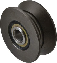 Osborn International - 3-3/4" Roller Diam x 1-9/16" Width, V Grooved Yoke Roller - Steel, 7,630 Lb Dynamic Cap - Exact Tool & Supply