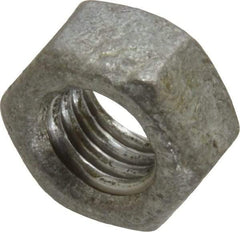 Value Collection - 5/16-18 UNC Steel Right Hand Hex Nut - 1/2" Across Flats, 17/64" High, Hot Dipped Galvanized Finish - Exact Tool & Supply