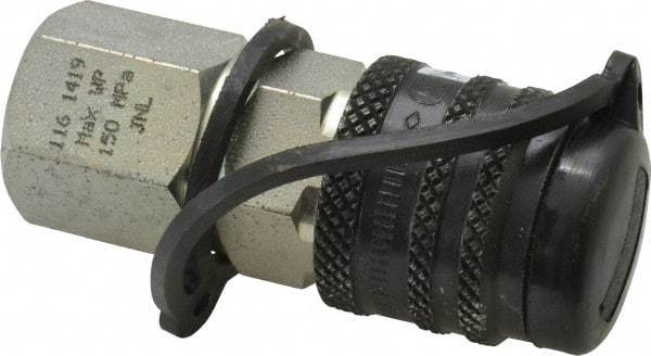 CEJN - 1/4 NPT Hydraulic Hose Female Pipe Thread Coupler - 21,750 psi, 1.56 GPM, 116 Hose Size, Series 116 - Exact Tool & Supply
