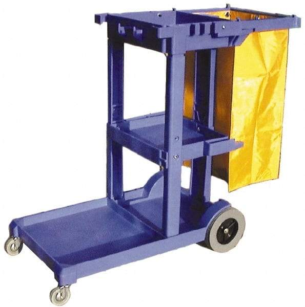 PRO-SOURCE - Polyethylene Janitor Cart - 20" Width - Exact Tool & Supply