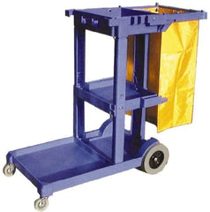 PRO-SOURCE - Polyethylene Janitor Cart - 20" Width - Exact Tool & Supply