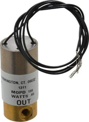 KIP - 10-32 Port, Direct Acting, Brass Solenoid Valve - Normally Closed, 100 Max PSI, Buna-N Seal - Exact Tool & Supply