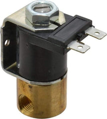 KIP - 1/8" Port, Direct Acting, Brass Solenoid Valve - Normally Closed, 150 Max PSI, Buna-N Seal - Exact Tool & Supply