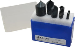 M.A. Ford - 7 Piece, 3/16 to 1" Head Diam, 90° Included Angle, Single End Countersink Set - Exact Tool & Supply