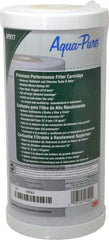 3M Aqua-Pure - 4-1/2" OD, 25µ, Large Diameter Carbon Cartridge Filter - 9-3/4" Long, Reduces Sediments, Tastes, Odors & Chlorine - Exact Tool & Supply