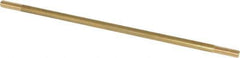 Made in USA - 12" Long, 3/8-16 Thread, Float Valve Rod - Brass, 1/2" Thread Length - Exact Tool & Supply