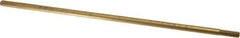 Made in USA - 12" Long, 5/16-18 Thread, Float Valve Rod - Brass, 1/2" Thread Length - Exact Tool & Supply