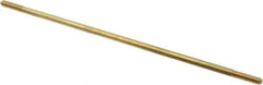 Made in USA - 10" Long, 1/4-20 Thread, Float Valve Rod - Brass, 1/2" Thread Length - Exact Tool & Supply