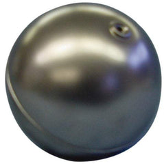 Made in USA - 2" Diam, Spherical, Internal Connection, Metal Float - 8-32 Thread, Stainless Steel, 850 Max psi, 25 Gauge - Exact Tool & Supply