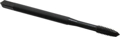 OSG - #8-32 UNC, 3 Flute, Oxide Finish, Vanadium High Speed Steel Spiral Point Tap - Plug Chamfer, Right Hand Thread, 63mm OAL, 3/4" Thread Length, 0.168" Shank Diam, 2B Class of Fit, Series 250 - Exact Tool & Supply